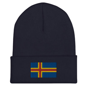 Åland Flag Beanie - Embroidered Winter Hat