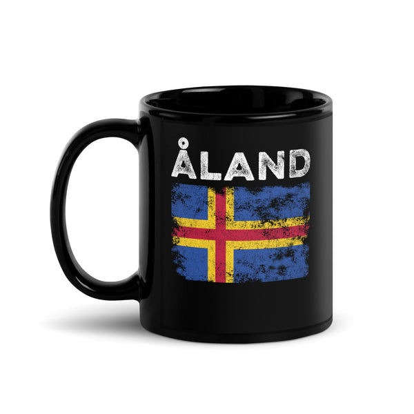 Åland Flag Distressed Åland Island Flag Mug