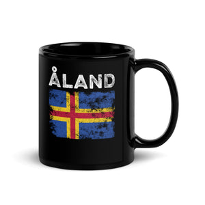 Åland Flag Distressed Åland Island Flag Mug