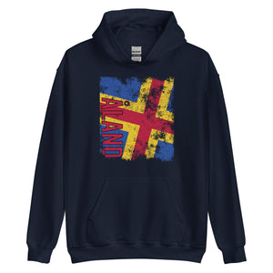 Aland Flag Distressed Hoodie