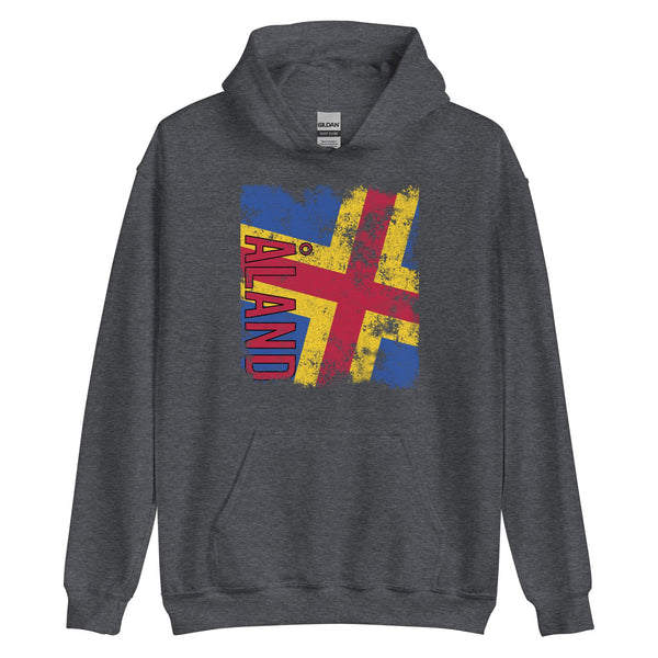 Aland Flag Distressed Hoodie