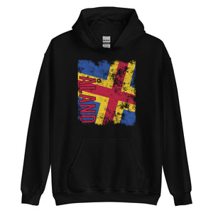 Aland Flag Distressed Hoodie