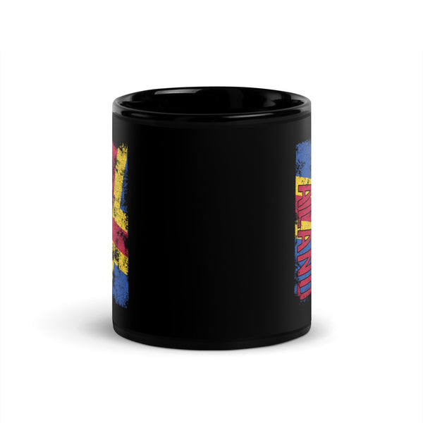 Aland Flag Distressed Mug