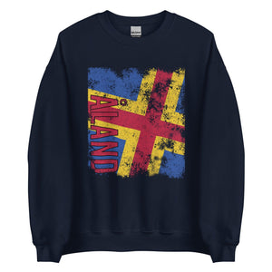 Aland Flag Distressed Sweatshirt