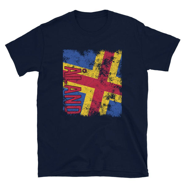 Aland Flag Distressed T-Shirt