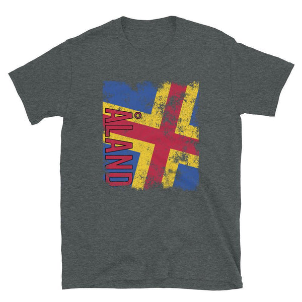 Aland Flag Distressed T-Shirt
