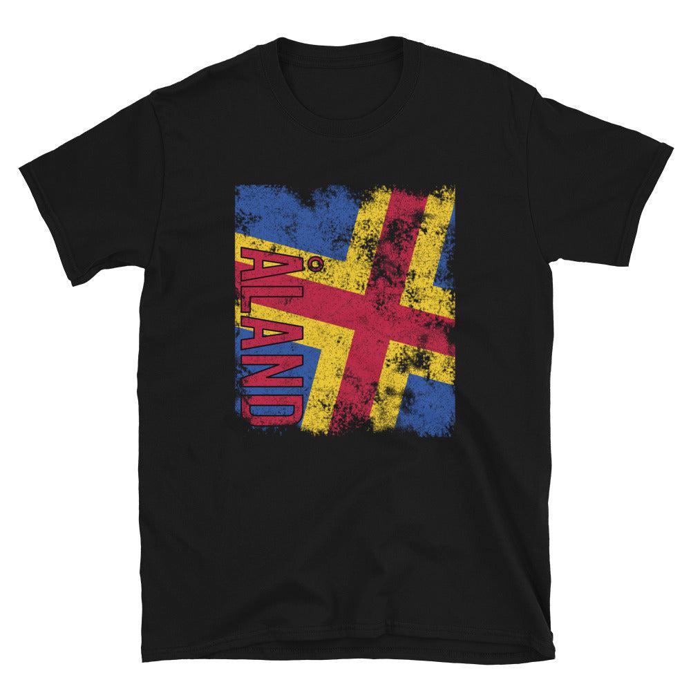 Aland Flag Distressed T-Shirt