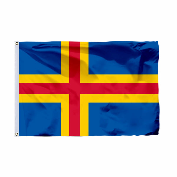 Åland Islands Flag - 90x150cm(3x5ft) - 60x90cm(2x3ft)