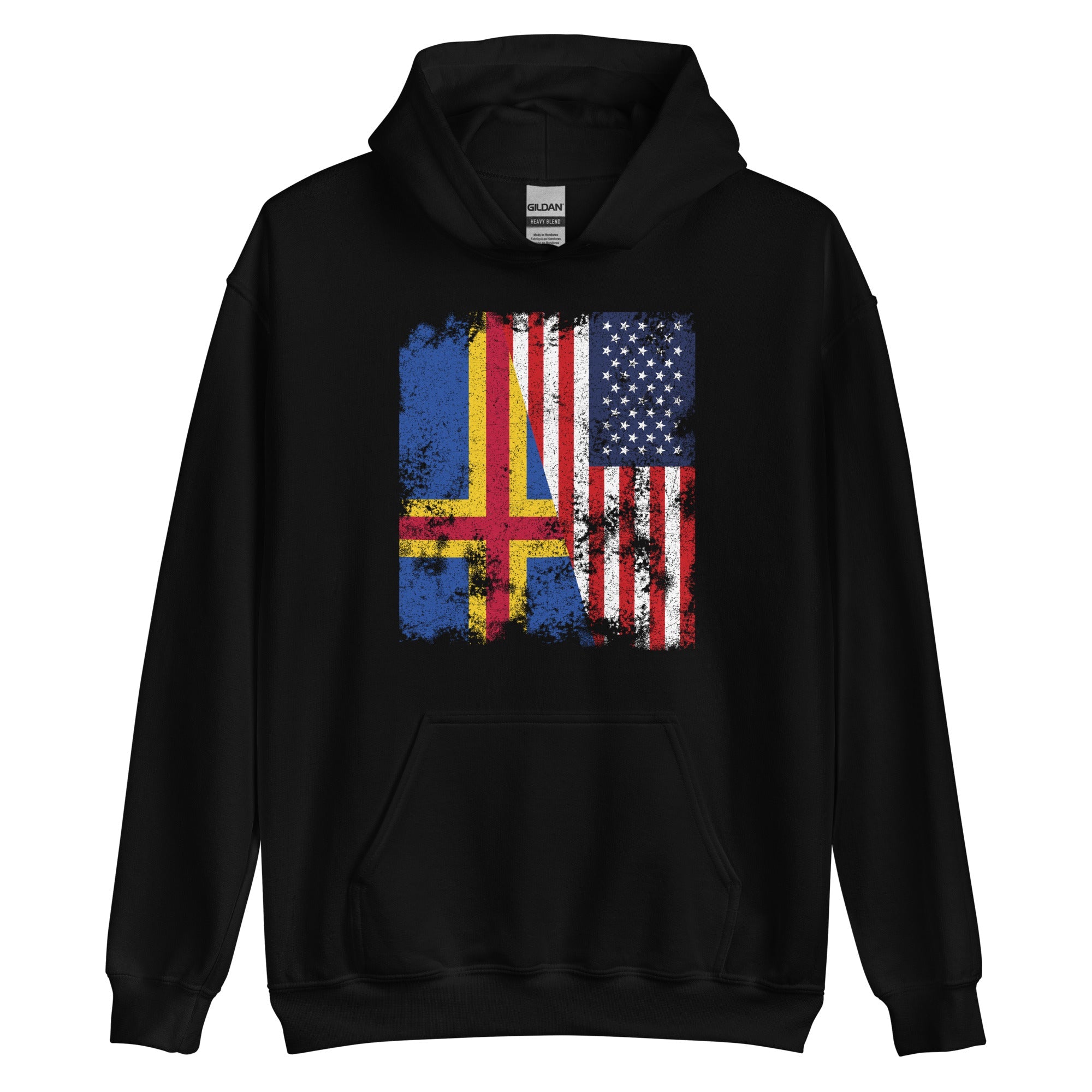 Åland USA Flag - Half American Hoodie