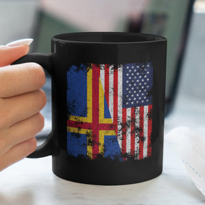 Åland USA Flag - Half American Mug