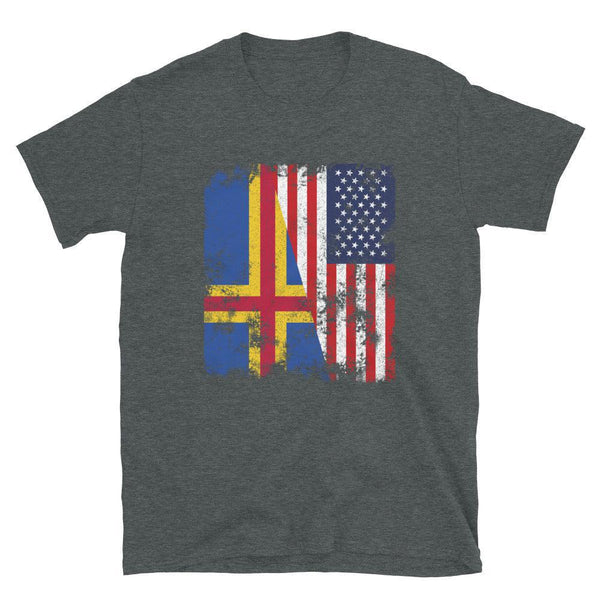 Aland USA Flag - Half American T-Shirt