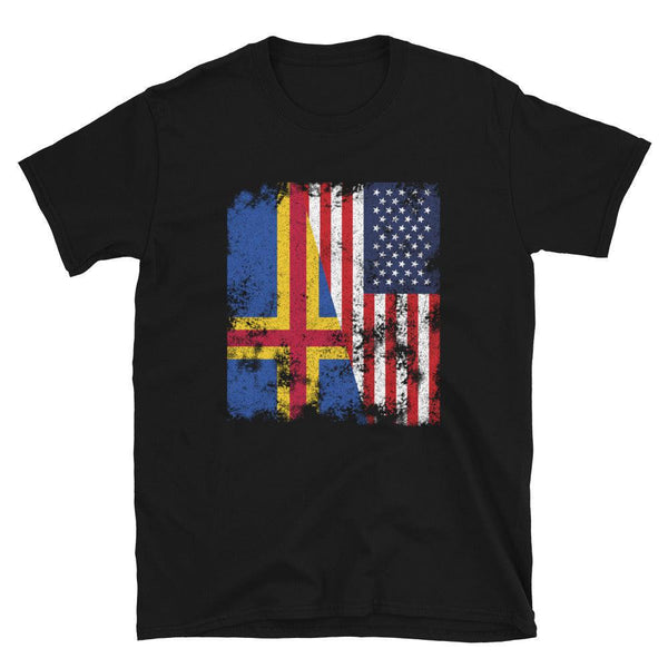 Aland USA Flag - Half American T-Shirt