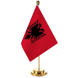 Albania Desk Flag - Small Office Table Flag