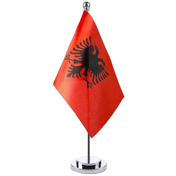 Albania Desk Flag - Small Office Table Flag