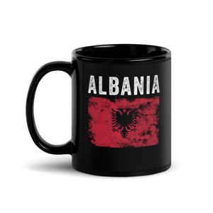Albania Flag Distressed - Albanian Flag Mug