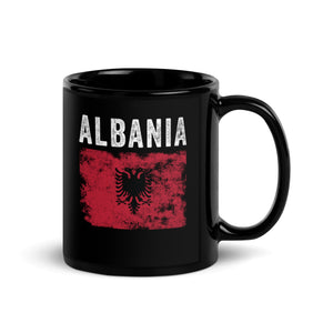 Albania Flag Distressed - Albanian Flag Mug