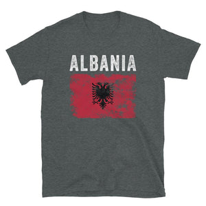 Albania Flag Distressed - Albanian Flag T-Shirt
