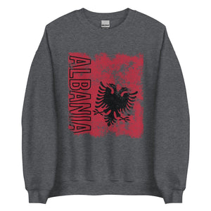 Albania Flag Distressed Sweatshirt