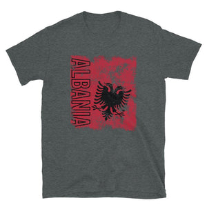 Albania Flag Distressed T-Shirt