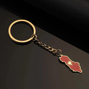 Albania Flag Map Keychain