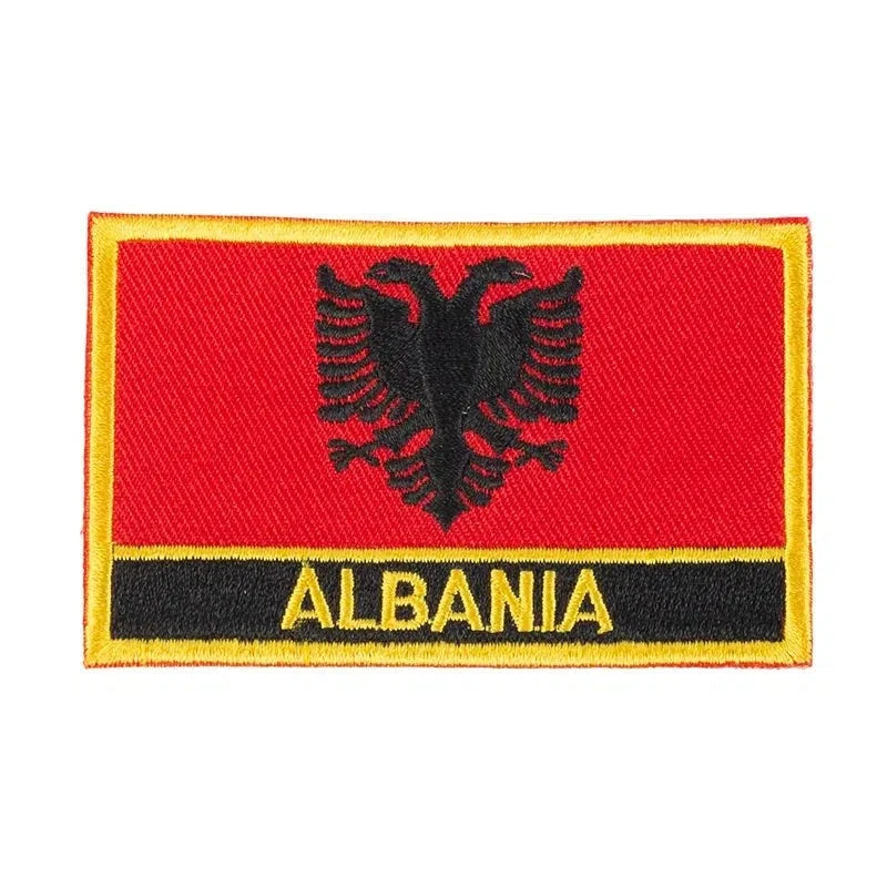 Albania Flag Patch - Sew On/Iron On Patch