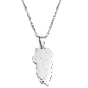 Albania Map Necklace