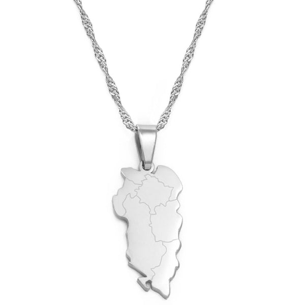 Albania Map Necklace