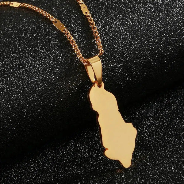 Albania Map Necklace