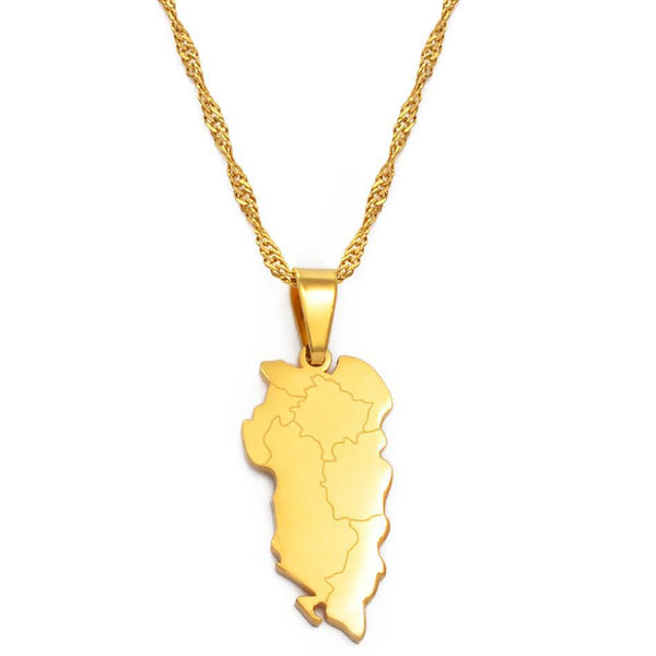 Albania Map Necklace