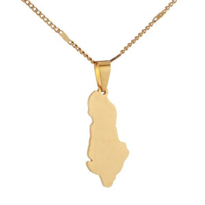 Albania Map Necklace