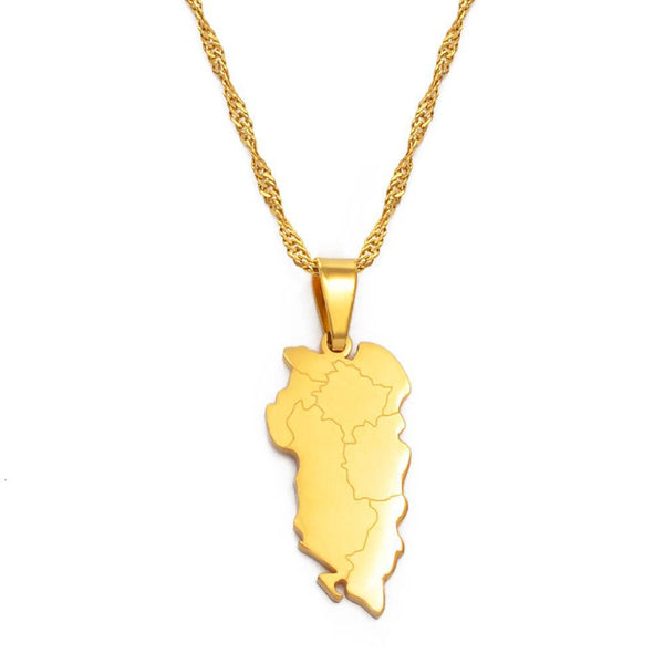 Albania Map Necklace