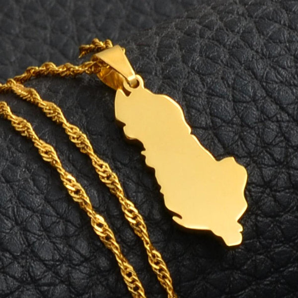 Albania Map Necklace