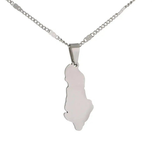 Albania Map Necklace