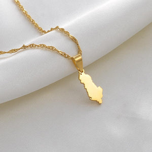 Albania Map Necklace