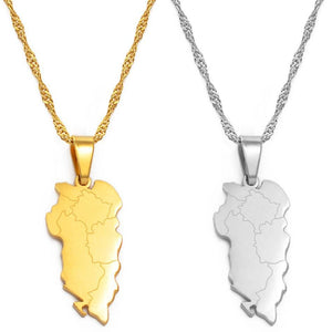 Albania Map Necklace