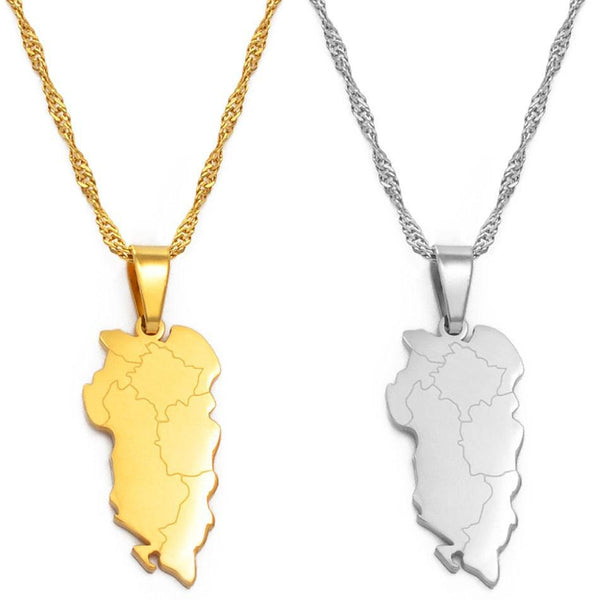 Albania Map Necklace