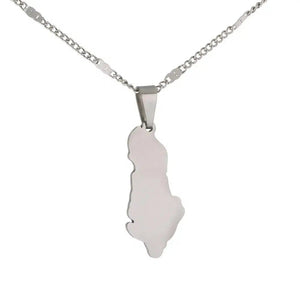 Albania Map Necklace