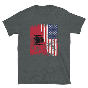 Albania USA Flag - Half American T-Shirt