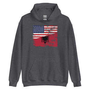 Albania USA Flag Hoodie