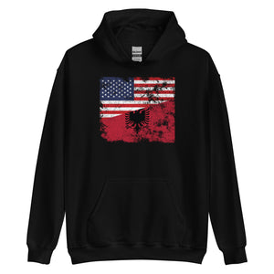 Albania USA Flag Hoodie