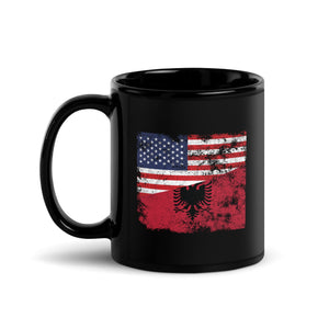 Albania USA Flag Mug