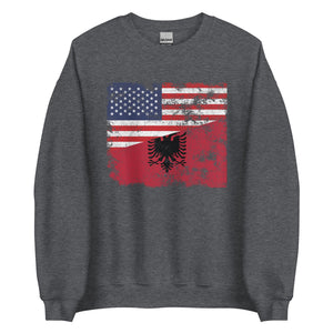 Albania USA Flag Sweatshirt