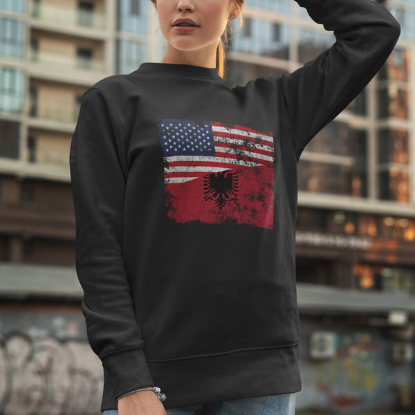 Albania USA Flag Sweatshirt