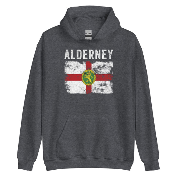 Alderney Flag Distressed - Ridunian Flag Hoodie