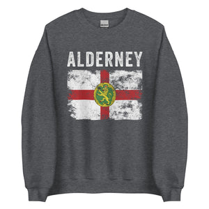 Alderney Flag Distressed - Ridunian Flag Sweatshirt