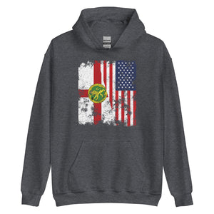 Alderney USA Flag - Half American Hoodie