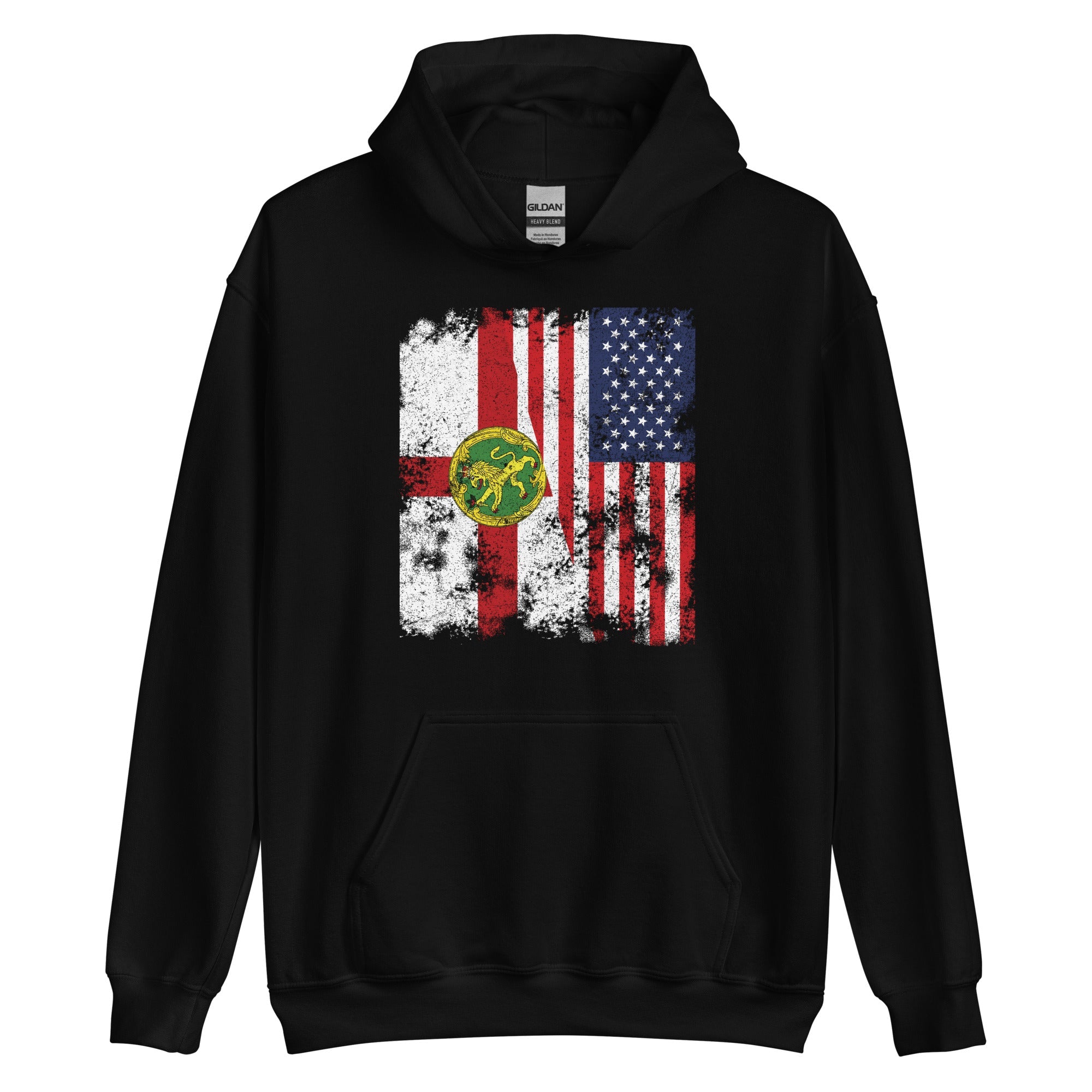 Alderney USA Flag - Half American Hoodie
