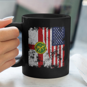 Alderney USA Flag - Half American Mug