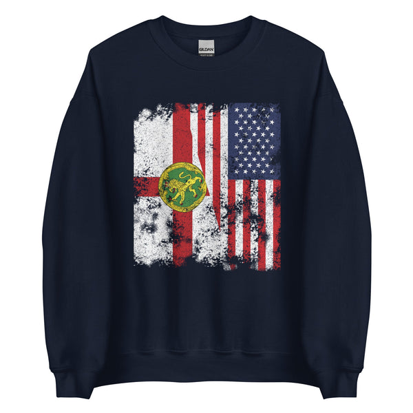 Alderney USA Flag - Half American Sweatshirt