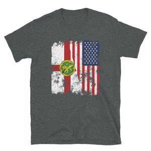 Alderney USA Flag - Half American T-Shirt